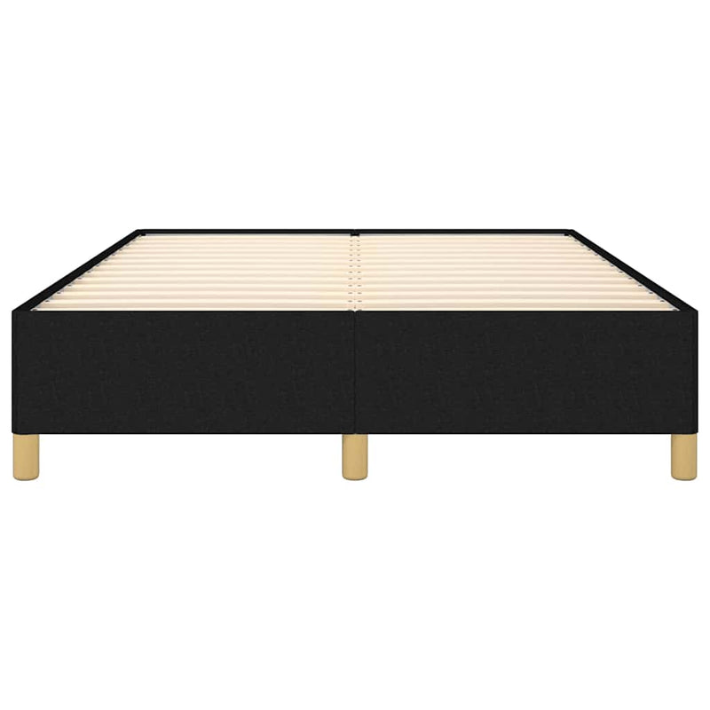 Cadru de pat fără saltea, negru, 140x200 cm, textil