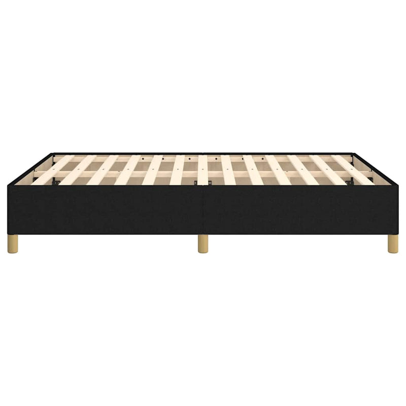 Cadru de pat fără saltea, negru, 140x200 cm, textil
