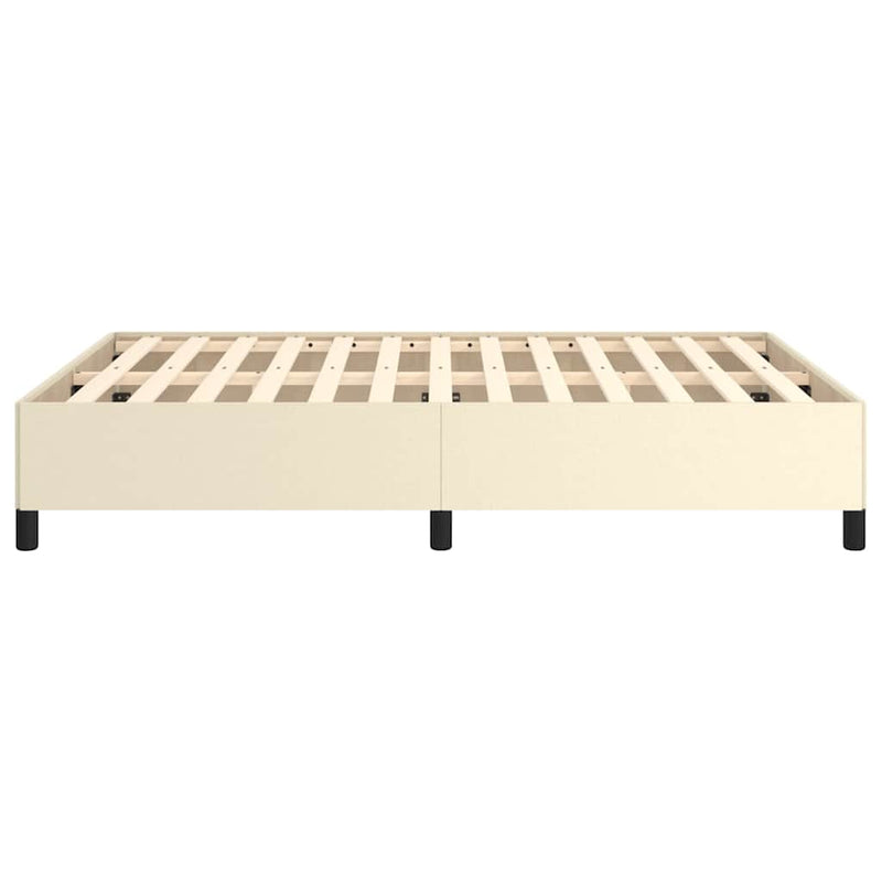 Cadru de pat, crem, 140x190 cm, piele ecologică