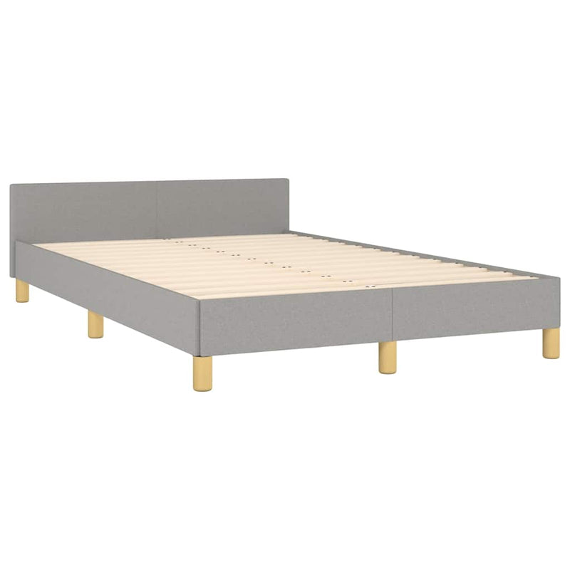 Cadru de pat fără saltea, gri deschis, 120x200 cm, textil
