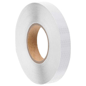Banda reflectorizantă, alb, 2,5 cmx50 m PVC