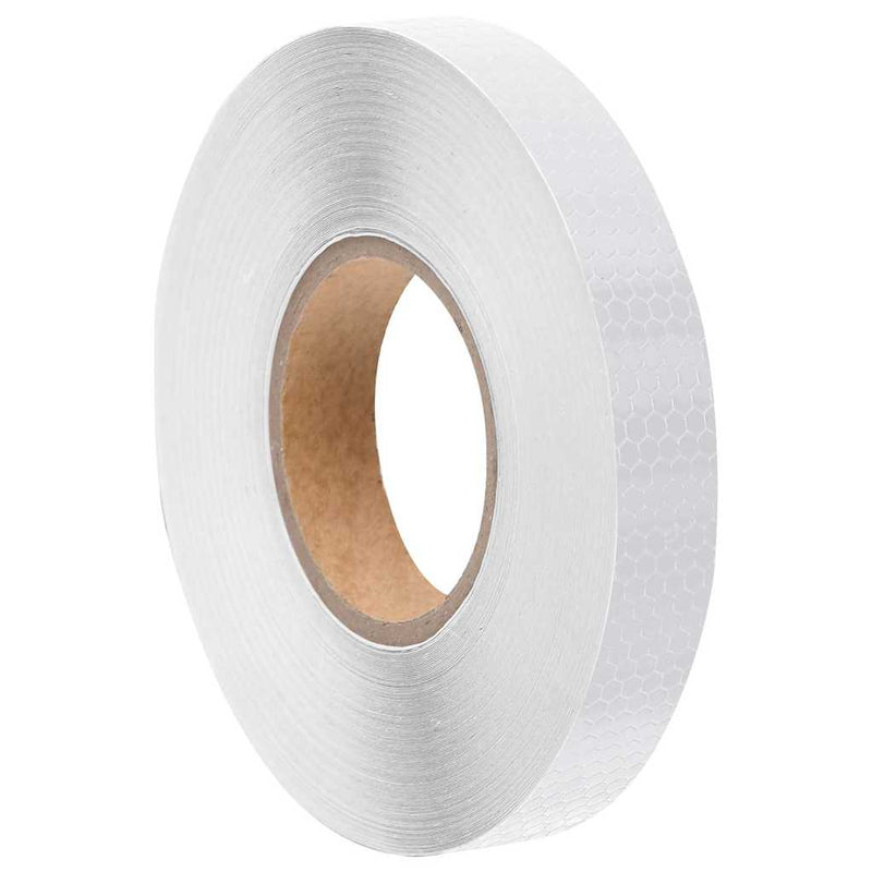 Banda reflectorizantă, alb, 2,5 cmx50 m PVC
