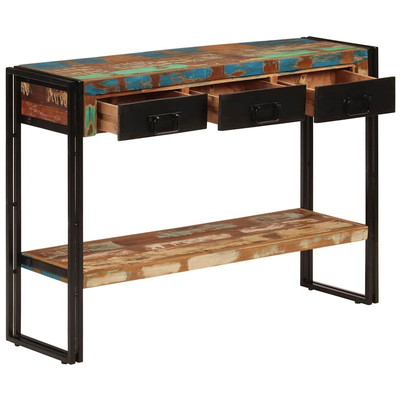 Masă consolă, 110x30x76 cm, lemn masiv reciclat