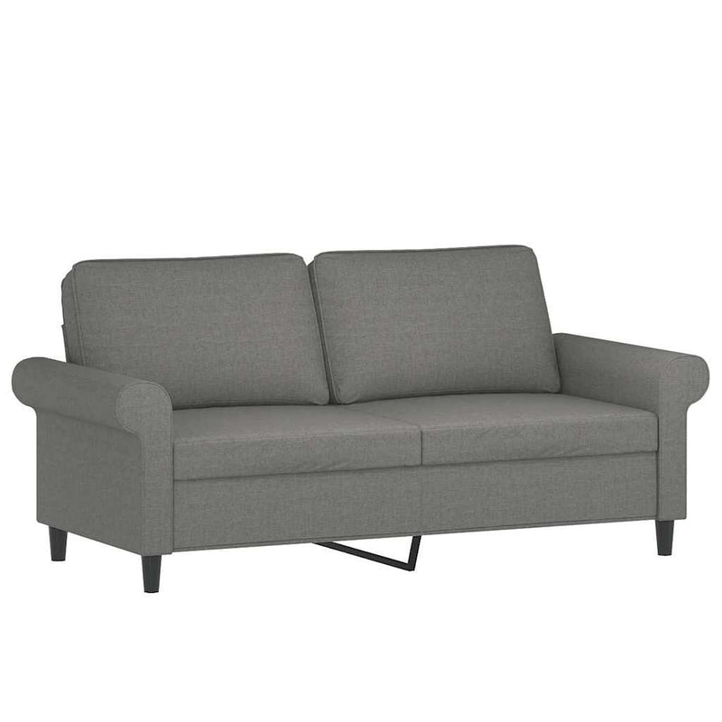 Canapea cu 2 locuri, gri închis, 140 cm, material textil