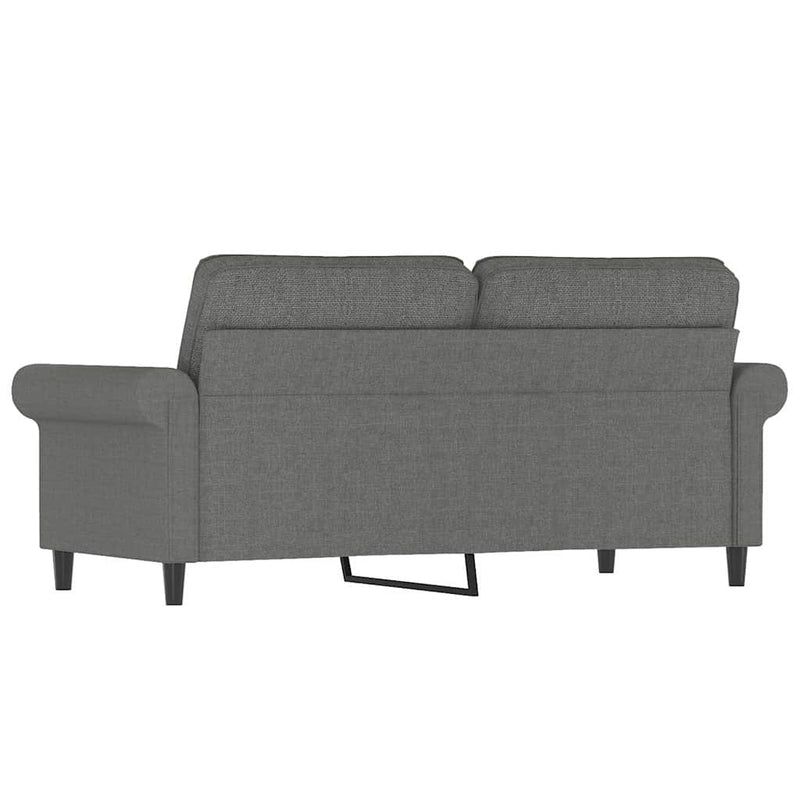 Canapea cu 2 locuri, gri închis, 140 cm, material textil