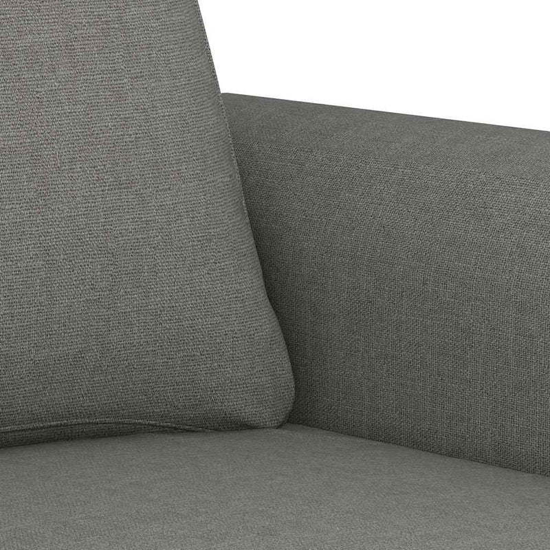 Canapea cu 2 locuri, gri închis, 140 cm, material textil