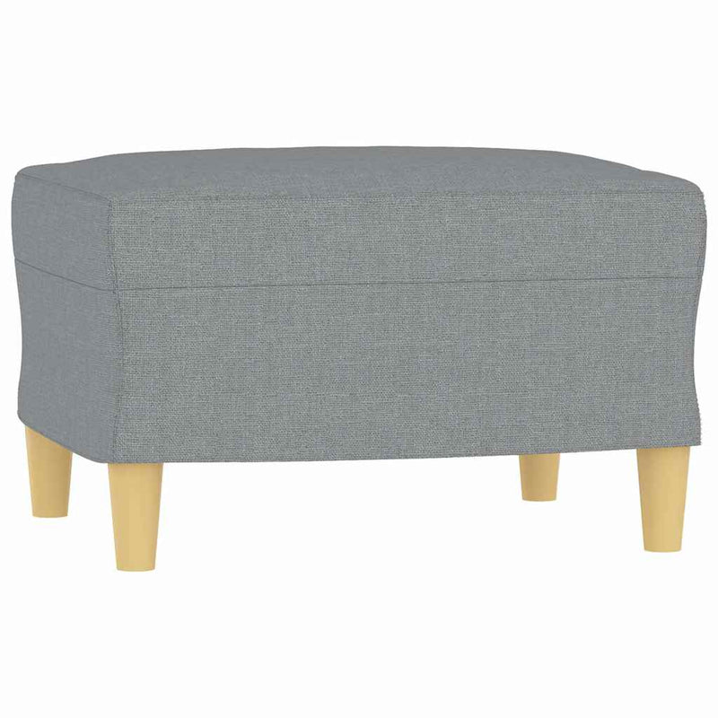 Taburet, gri deschis, 60x50x41 cm, material textil