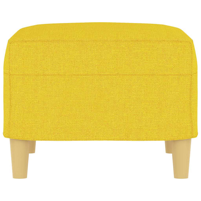 Taburet, galben deschis, 60x50x41 cm, material textil