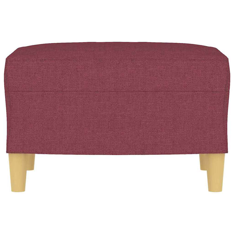 Taburet, roșu vin, 60x50x41 cm, material textil