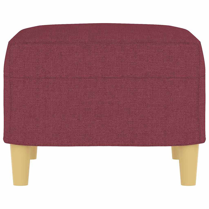 Taburet, roșu vin, 60x50x41 cm, material textil