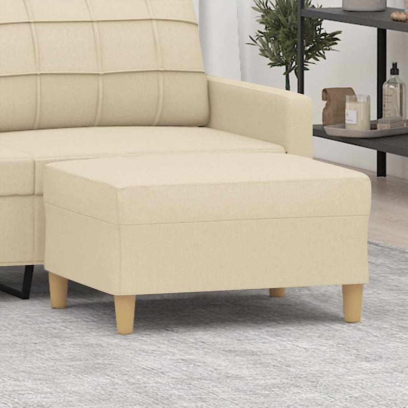 Taburet, crem, 70x55x41 cm, material textil