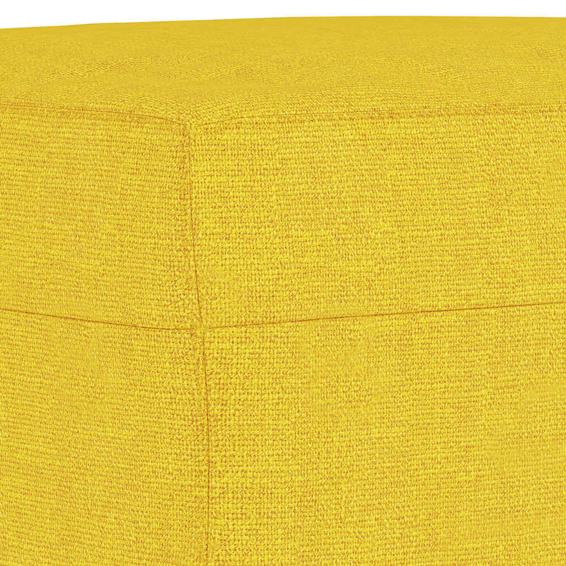 Taburet, galben deschis, 70x55x41 cm, material textil