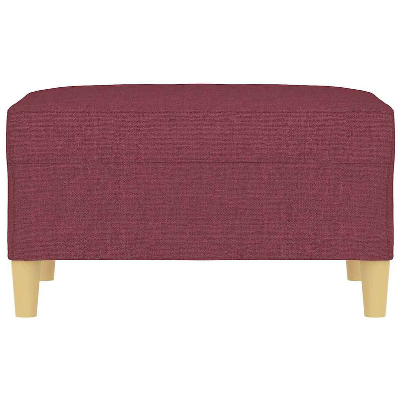 Taburet, roșu vin, 70x55x41 cm, material textil