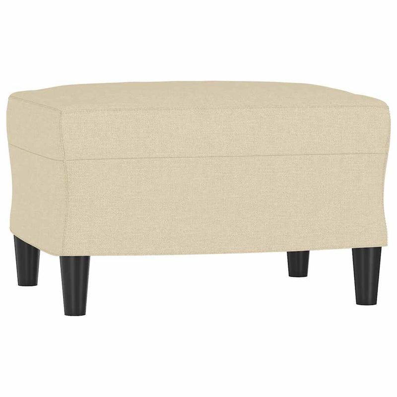 Taburet, crem, 60x50x41 cm, material textil