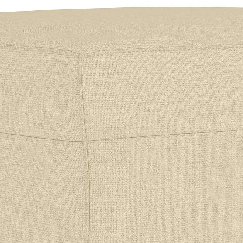 Taburet, crem, 60x50x41 cm, material textil