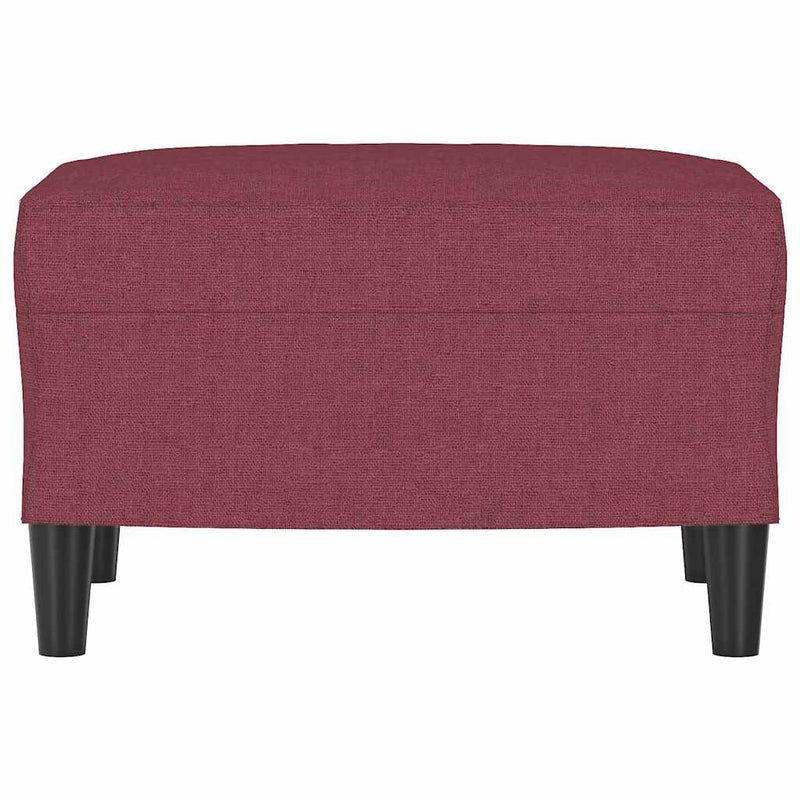 Taburet, roșu vin, 60x50x41 cm, material textil
