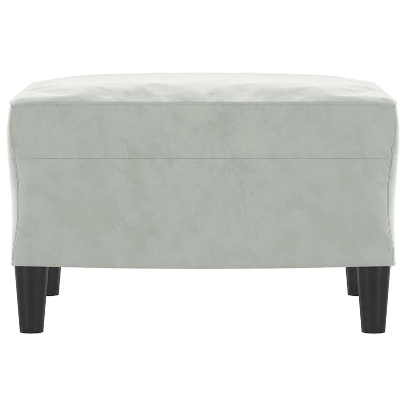 Taburet, gri deschis, 60x50x41 cm, catifea