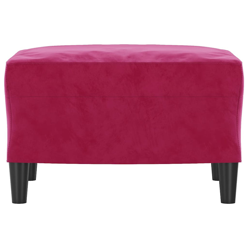 Taburet, roșu vin, 60x50x41 cm, catifea