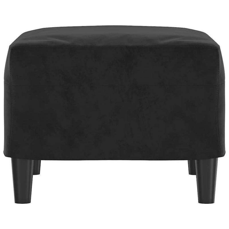 Taburet, negru, 60x50x41 cm, catifea