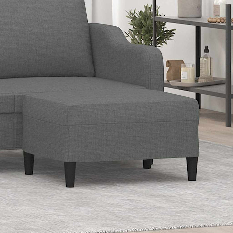 Taburet, gri închis, 70x55x41 cm, material textil