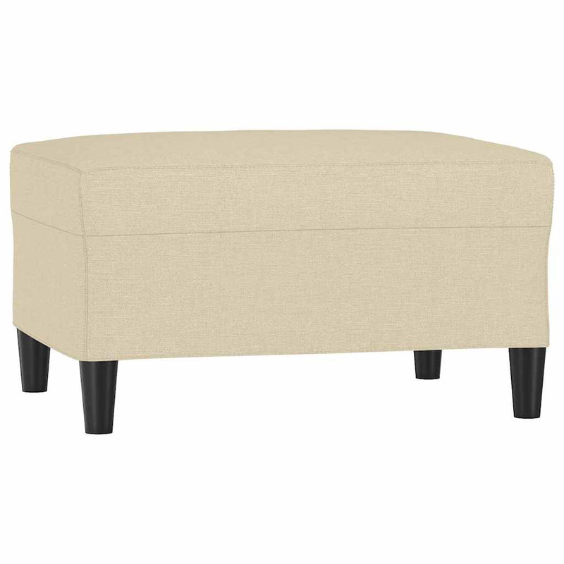 Taburet, crem, 70x55x41 cm, material textil