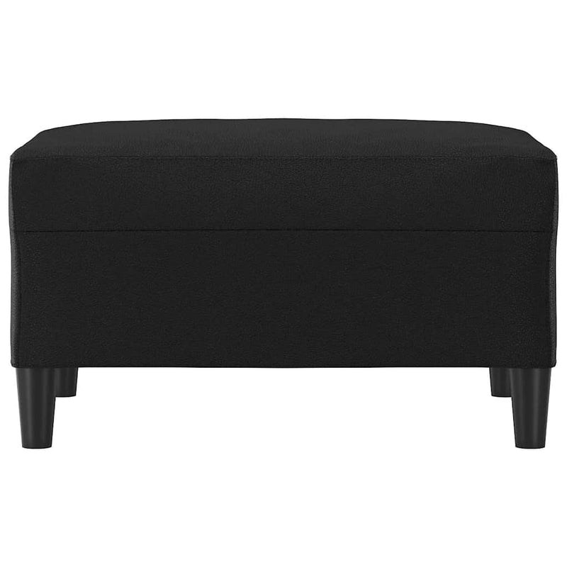 Taburet, negru, 70x55x41 cm, piele ecologică
