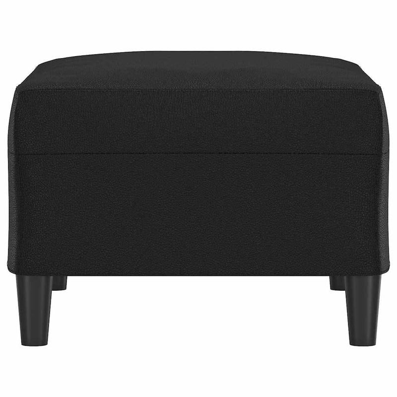 Taburet, negru, 70x55x41 cm, piele ecologică