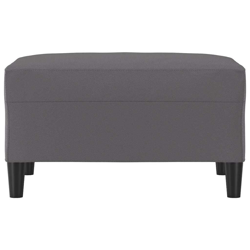 Taburet, gri, 70x55x41 cm, piele ecologică