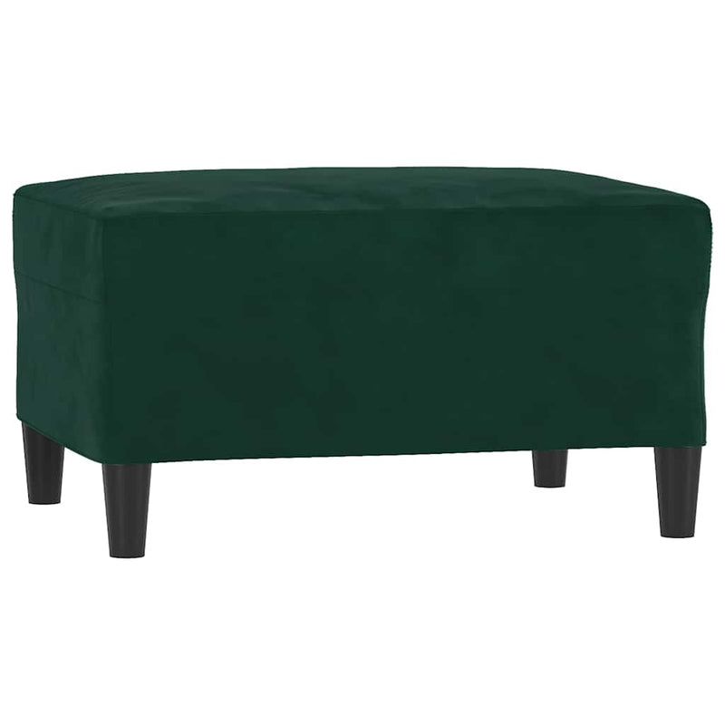 Taburet, verde închis, 70x55x41 cm, catifea