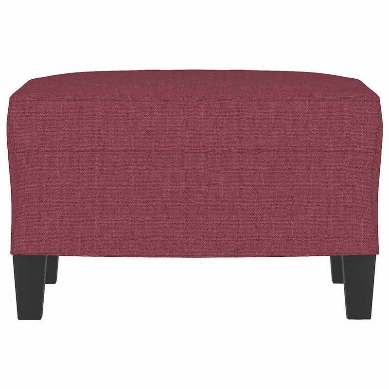 Taburet, roșu vin, 60x50x41 cm, material textil
