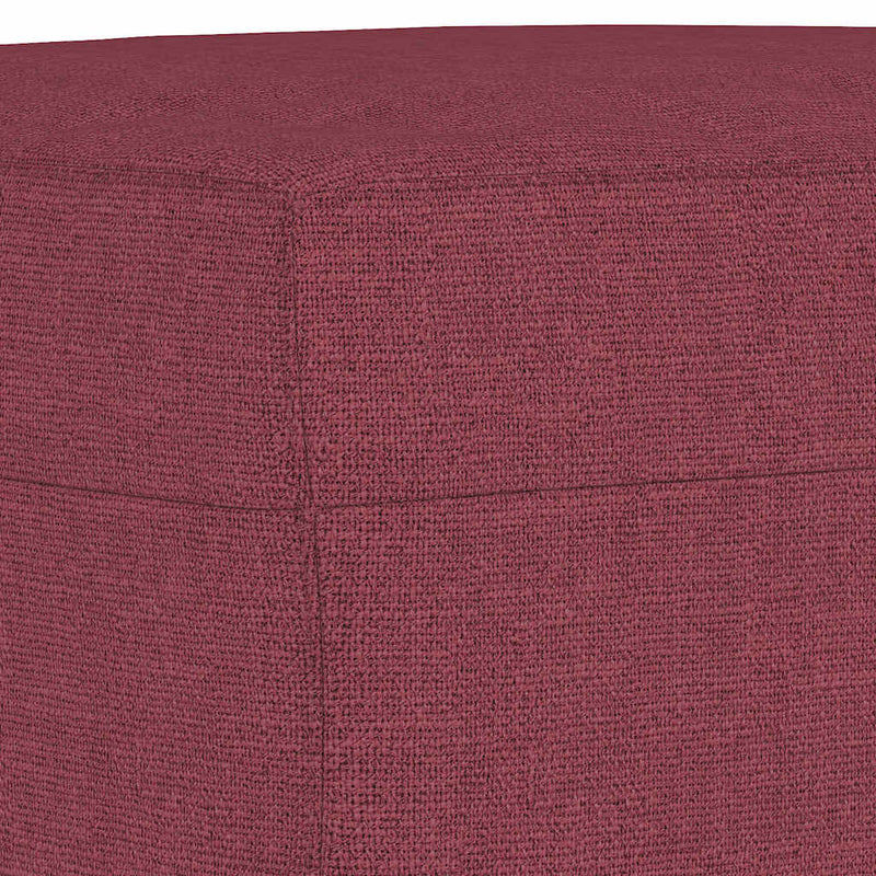 Taburet, roșu vin, 60x50x41 cm, material textil