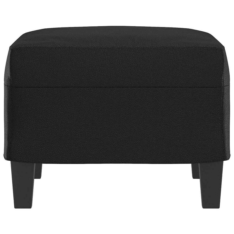 Taburet, negru, 60x50x41 cm, piele ecologică