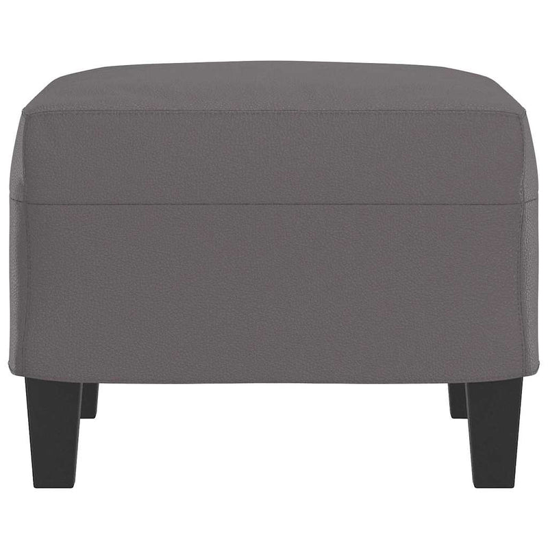 Taburet, gri, 60x50x41 cm, piele ecologică