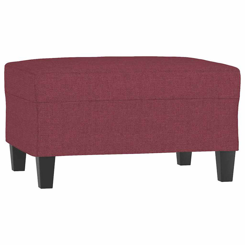 Taburet, roșu vin, 70x55x41 cm, material textil