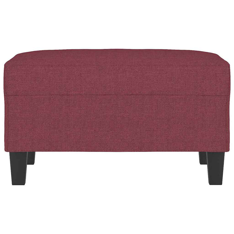 Taburet, roșu vin, 70x55x41 cm, material textil