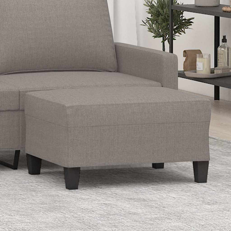 Taburet, gri taupe, 70x55x41 cm, material textil