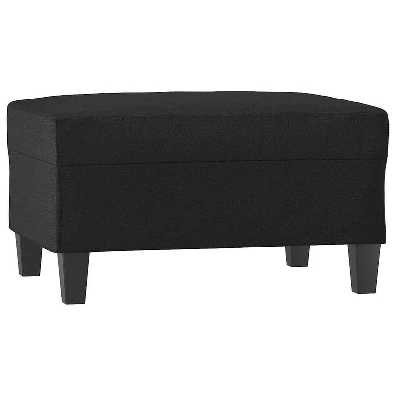 Taburet, negru, 70x55x41 cm, piele ecologică