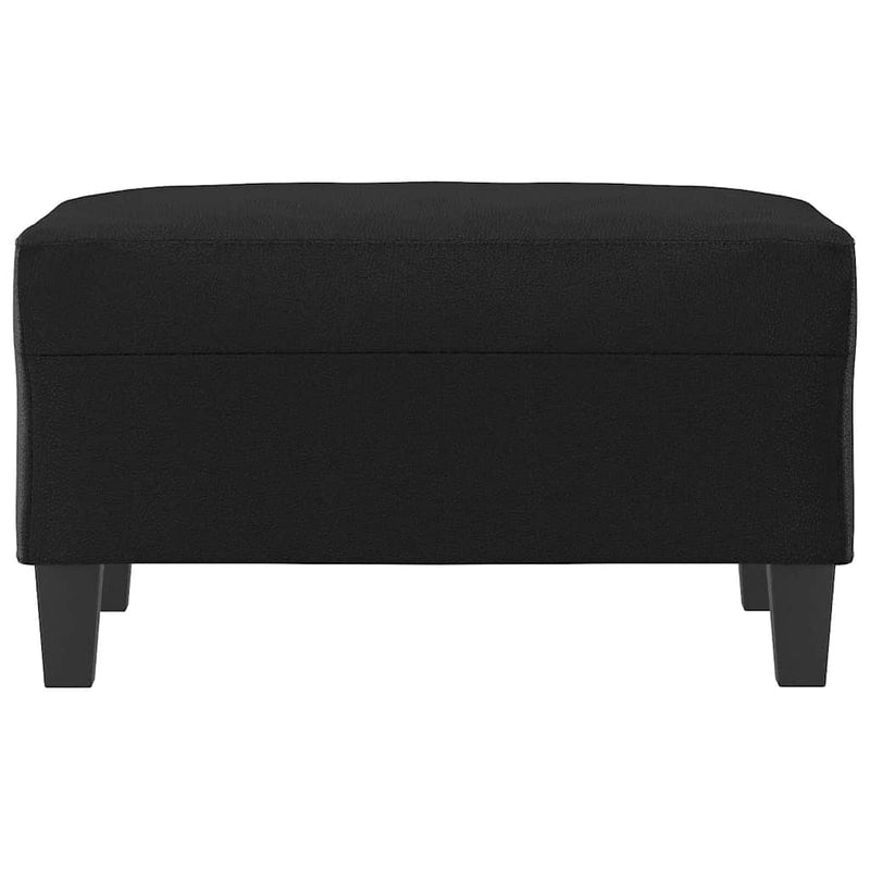 Taburet, negru, 70x55x41 cm, piele ecologică