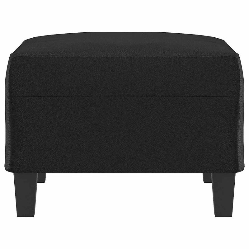 Taburet, negru, 70x55x41 cm, piele ecologică