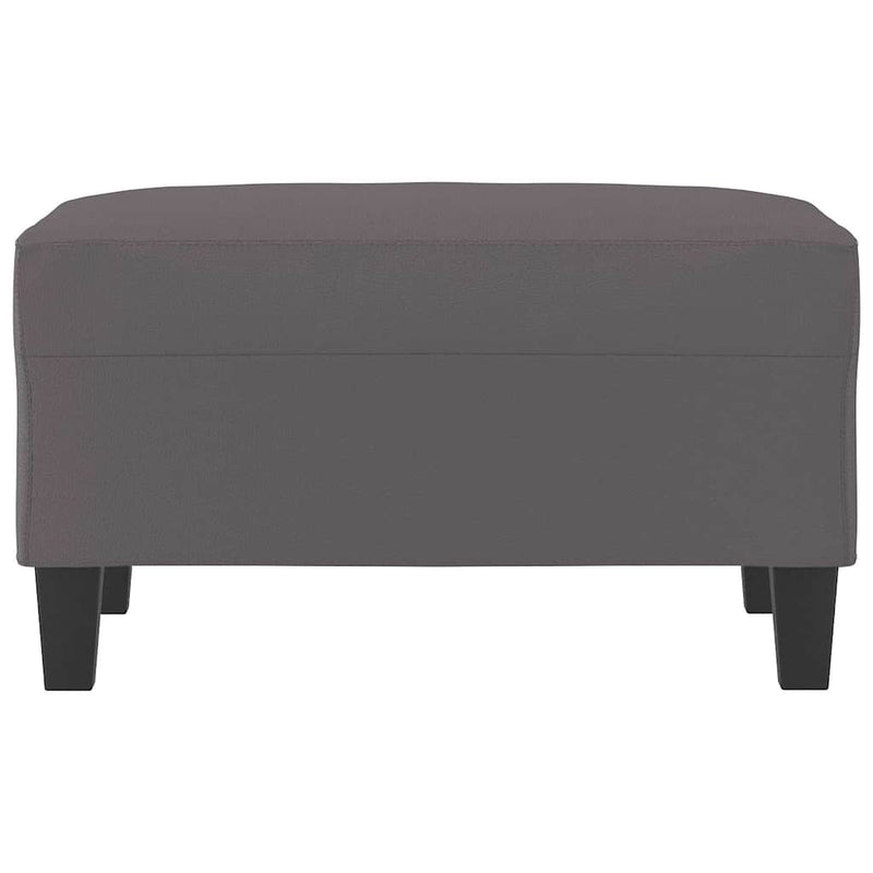 Taburet, gri, 70x55x41 cm, piele ecologică