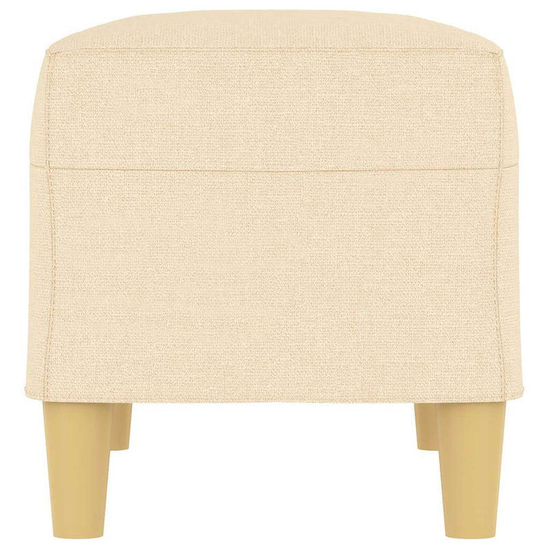 Bancă, crem, 70x35x41 cm, textil