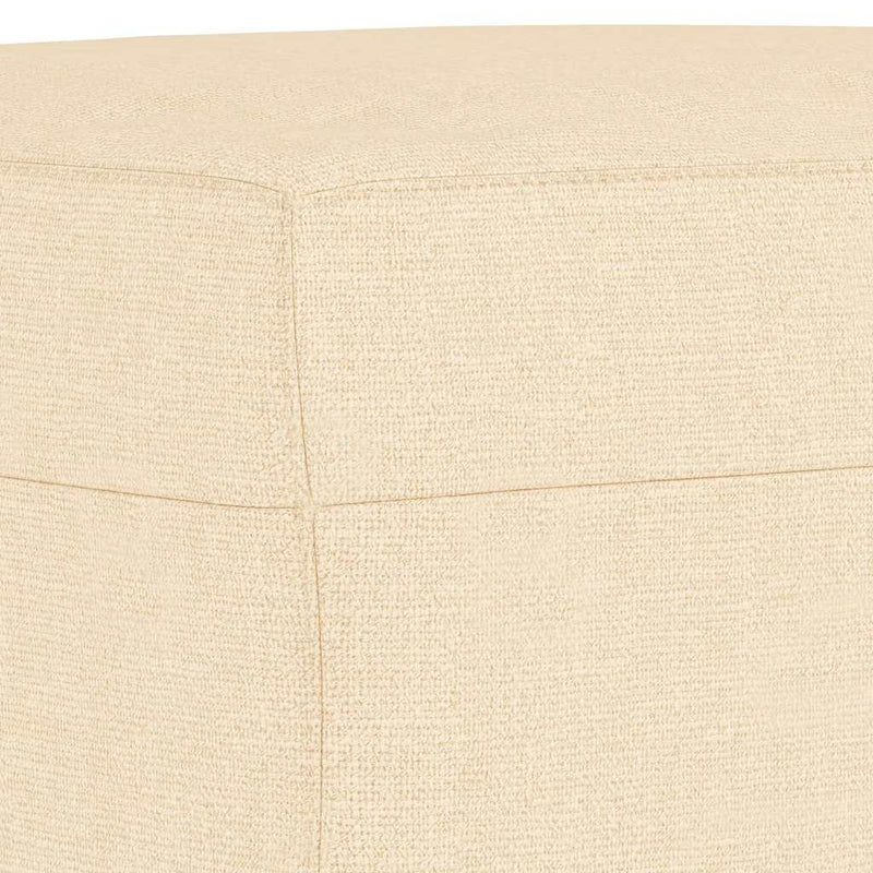 Bancă, crem, 70x35x41 cm, textil