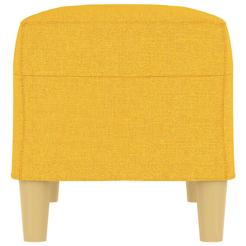 Bancă, galben deschis, 70x35x41 cm, textil