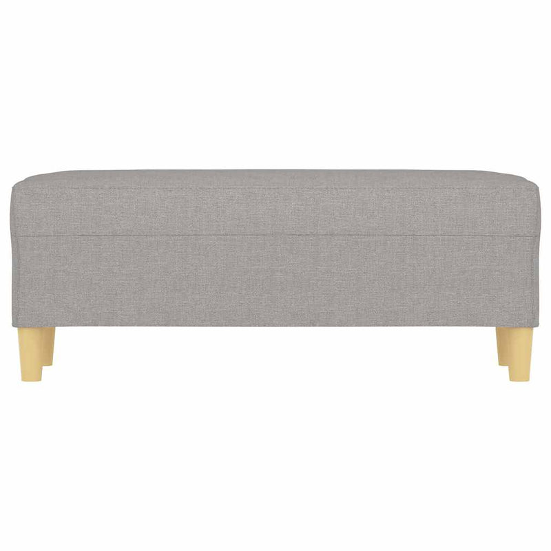 Bancă, gri deschis, 100x35x41 cm, textil