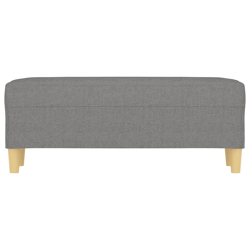 Bancă, gri închis, 100x35x41 cm, textil
