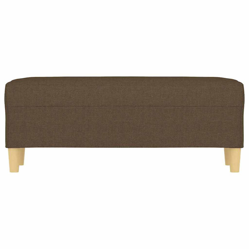 Bancă, maro, 100x35x41 cm, textil