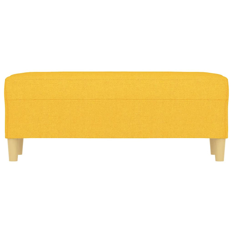 Bancă, galben deschis, 100x35x41 cm, textil