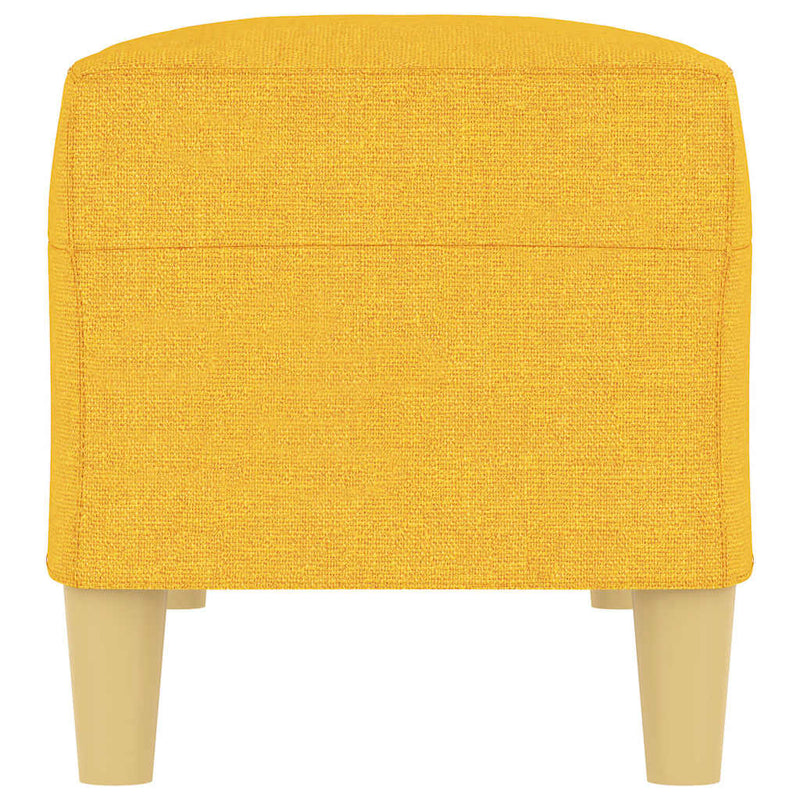 Bancă, galben deschis, 100x35x41 cm, textil