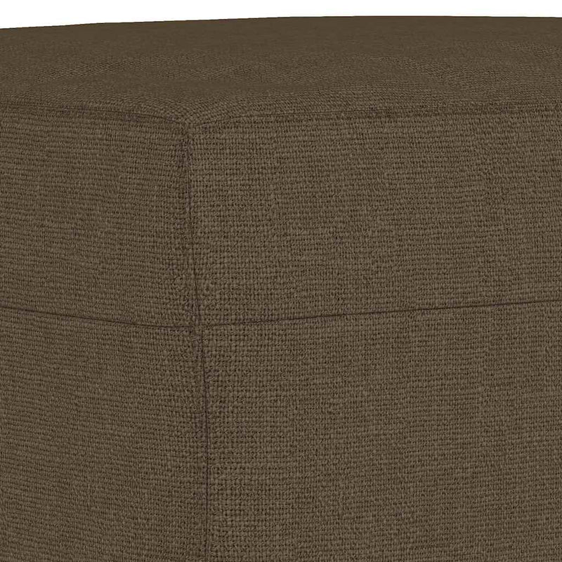 Bancă, maro, 70x35x41 cm, textil