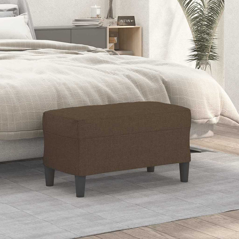 Bancă, maro, 70x35x41 cm, textil